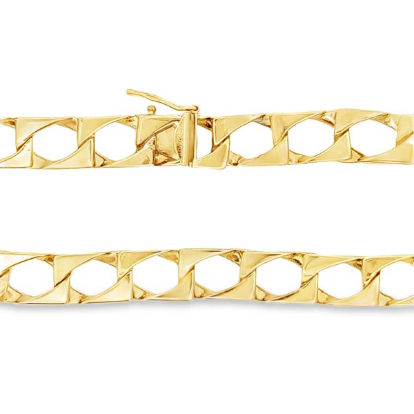 14K Yellow Gold 8mm Solid Link Bracelet Image 3 Arezzo Jewelers Elmwood Park, IL