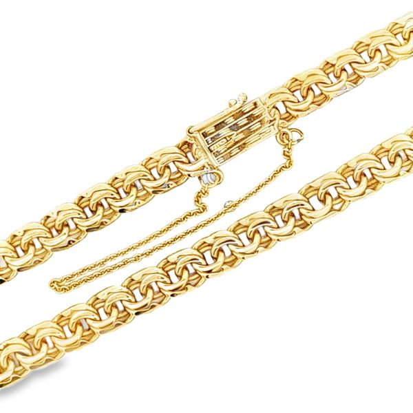 8 Karat Yellow Gold 5.5mm Fancy Link Bracelet - 7