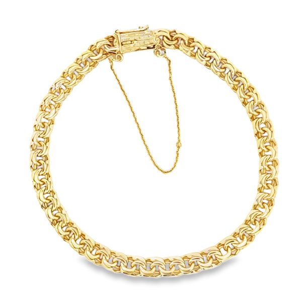 8 Karat Yellow Gold 5.5mm Fancy Link Bracelet - 7