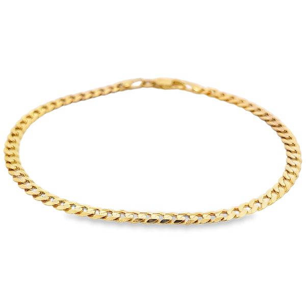 14 Karat Yellow Gold 4mm Curb Link Bracelet Image 2 Arezzo Jewelers Elmwood Park, IL
