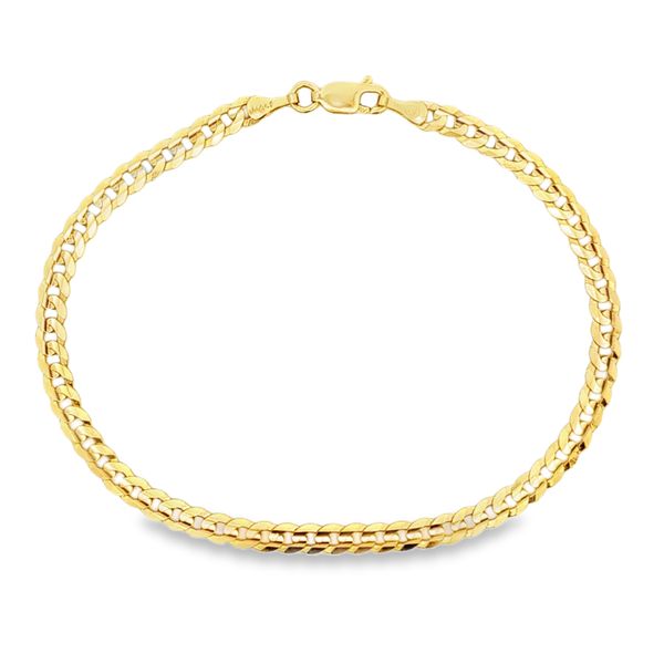 14 Karat Yellow Gold 4mm Curb Link Bracelet Arezzo Jewelers Elmwood Park, IL