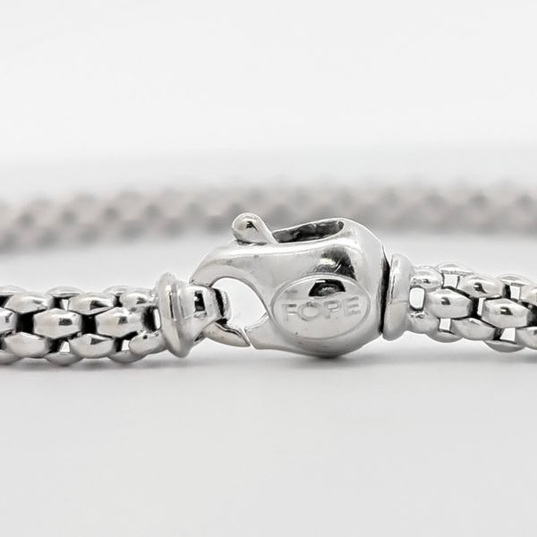 FOPE - 18K White Gold Italian Mesh Link Bracelet - 7.25