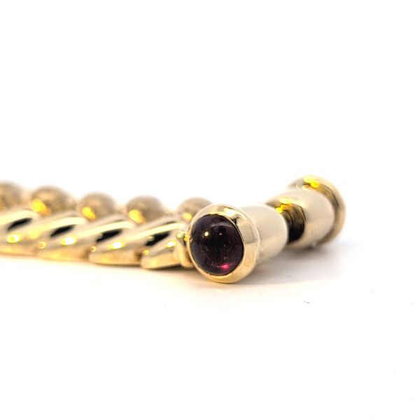Chiampesan 18 Karat Yellow Gold Fancy Link Cabochon Ruby Bracelet Image 3 Arezzo Jewelers Elmwood Park, IL