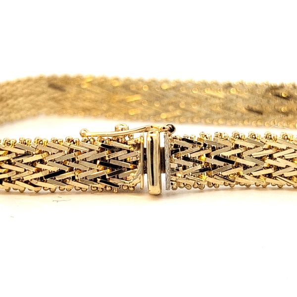 14 Karat Yellow Gold Riccio Link Bracelet Image 2 Arezzo Jewelers Elmwood Park, IL