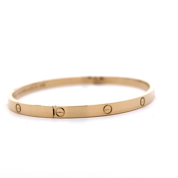 18 Karat Yellow Gold Small LOVE Bangle Bracelet - 19cm Image 4 Arezzo Jewelers Elmwood Park, IL