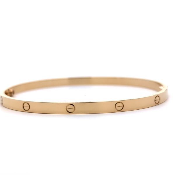 18 Karat Yellow Gold Small LOVE Bangle Bracelet - 19cm Arezzo Jewelers Elmwood Park, IL