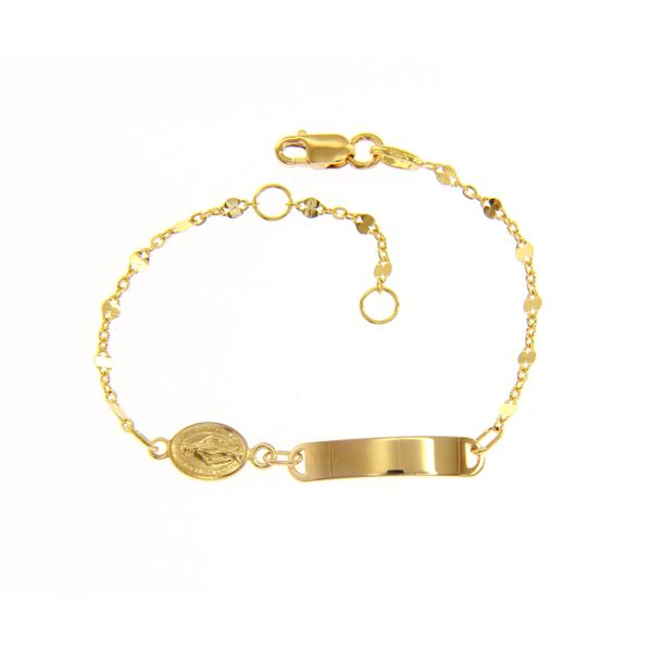 18k Yellow Gold Baby ID Bracelet Arezzo Jewelers Elmwood Park, IL