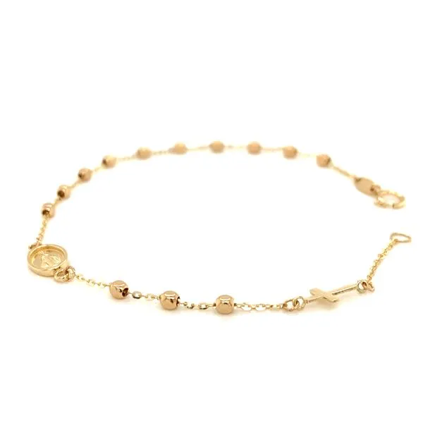 14k Yellow Gold Rosary Bracelet Image 2 Arezzo Jewelers Elmwood, IL