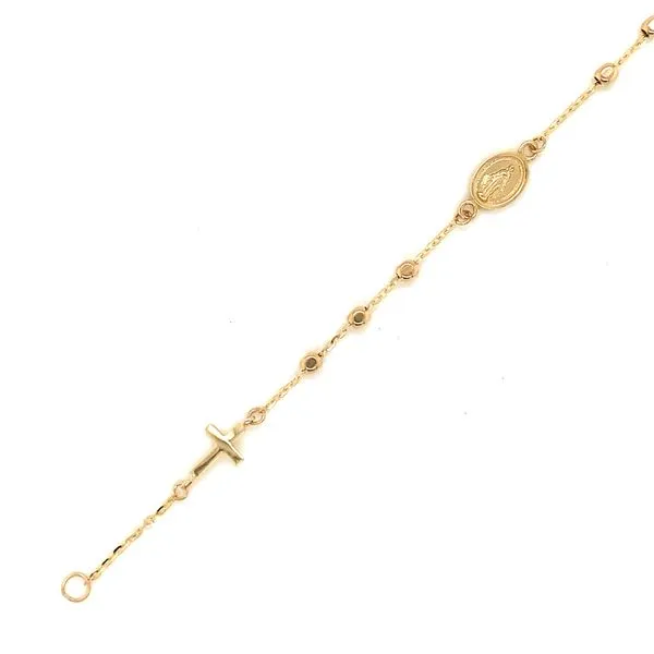 14k Yellow Gold Rosary Bracelet Image 3 Arezzo Jewelers Elmwood, IL