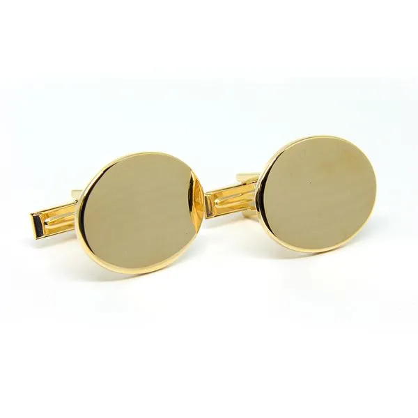 14k Yellow Gold Oval Cufflinks Arezzo Jewelers Elmwood Park, IL