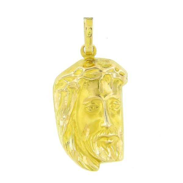 18k Yellow Gold Jesus Head Medal Arezzo Jewelers Elmwood Park, IL