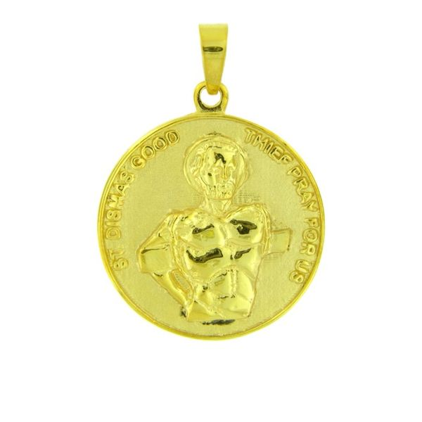 14k St. Dismas Medal - Large Arezzo Jewelers Elmwood Park, IL