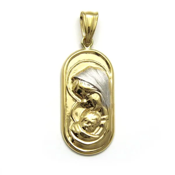 14k Yellow Gold Mother & Child Medal Arezzo Jewelers Elmwood Park, IL