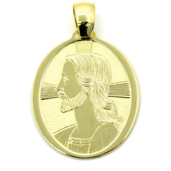 18k Yellow Gold Jesus Medal Arezzo Jewelers Elmwood Park, IL