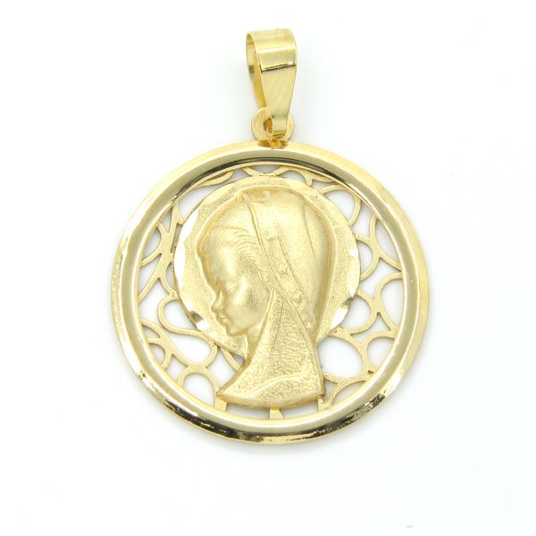 18k Gold Virgin Mary Medal Arezzo Jewelers Elmwood Park, IL