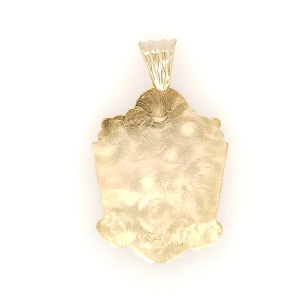 18k Yellow Gold Virgin Mary Medallion Image 2 Arezzo Jewelers Elmwood, IL