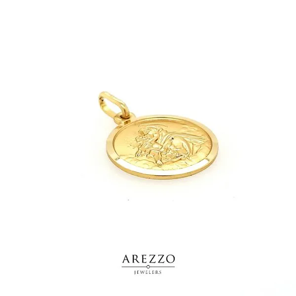 18k Yellow Gold St. Anthony Medal Image 2 Arezzo Jewelers Elmwood Park, IL