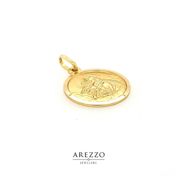 18k Yellow Gold St. Anthony Medal Image 2 Arezzo Jewelers Elmwood Park, IL