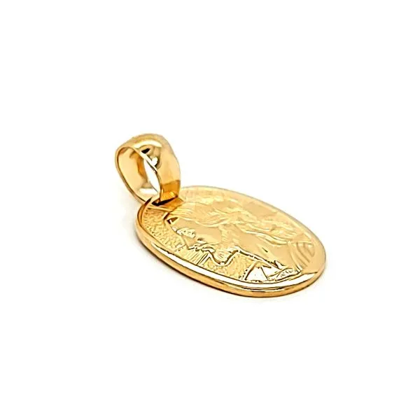 14k Yellow Gold Jesus Christ Medal Image 3 Arezzo Jewelers Elmwood Park, IL