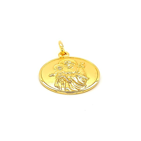 18k Yellow Gold St. Joseph Medal Image 2 Arezzo Jewelers Elmwood Park, IL