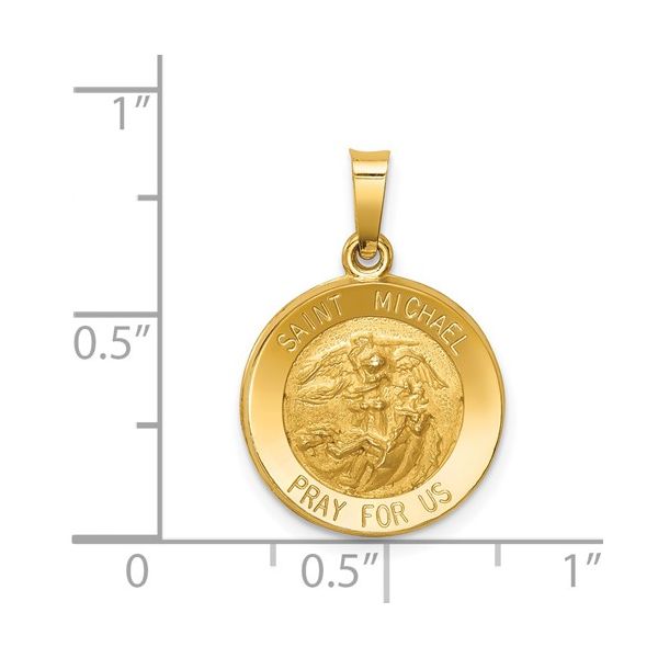 14 Karat Yellow Gold St. Michael Medal Image 3 Arezzo Jewelers Elmwood Park, IL