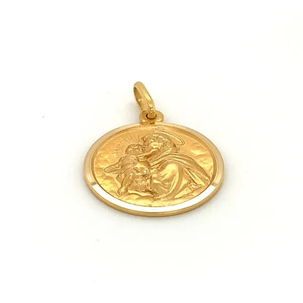 18k Yellow Gold St. Anthony Medal Image 2 Arezzo Jewelers Elmwood Park, IL