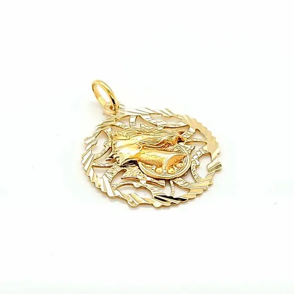 14k Yellow Gold Diamond Cut Goddess Medal Image 2 Arezzo Jewelers Elmwood Park, IL