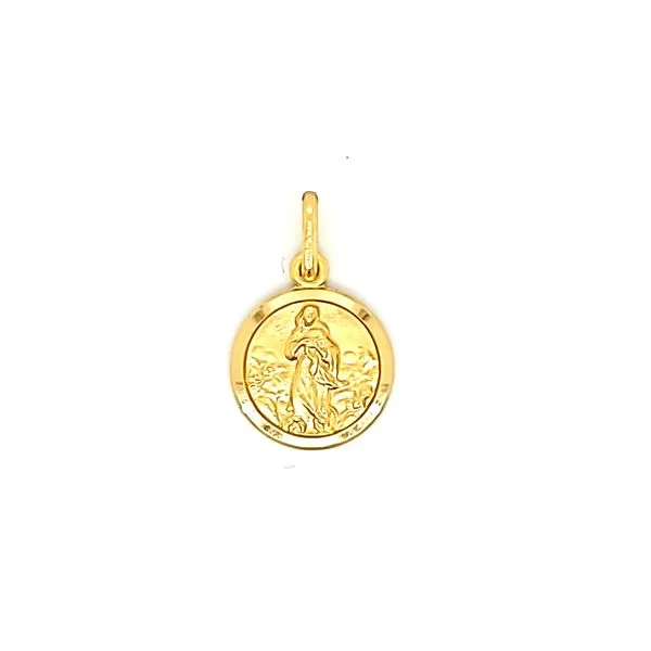 18k Yellow Gold Immaculate Conception Medal Arezzo Jewelers Elmwood Park, IL