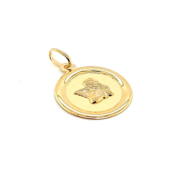 18k Yellow Gold Holy Cherub Medal Image 2 Arezzo Jewelers Elmwood Park, IL