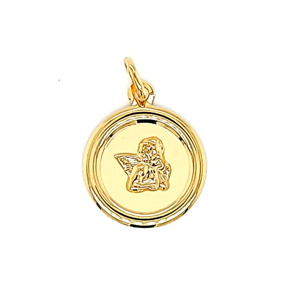 18k Yellow Gold Holy Cherub Medal Arezzo Jewelers Elmwood Park, IL