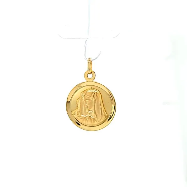 14k Yellow Gold Virgin Mary Medal Arezzo Jewelers Elmwood Park, IL