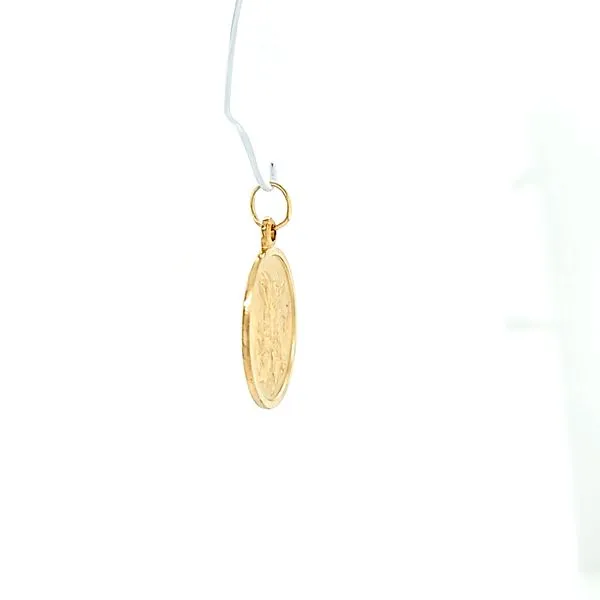 14k Yellow Gold St. Michael Medal Image 2 Arezzo Jewelers Elmwood Park, IL