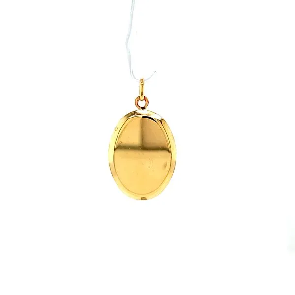 18k Yellow Gold Virgin Mary Medal Image 4 Arezzo Jewelers Elmwood Park, IL