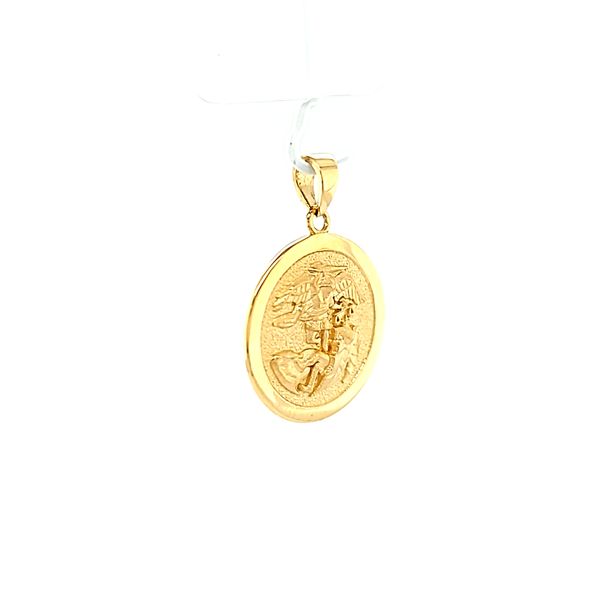 14kt Yellow Gold St. Michael Medal Image 2 Arezzo Jewelers Elmwood Park, IL