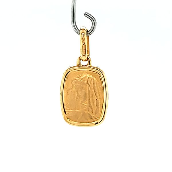 18k Yellow Gold Blessed Mother Mary Medal Arezzo Jewelers Elmwood Park, IL