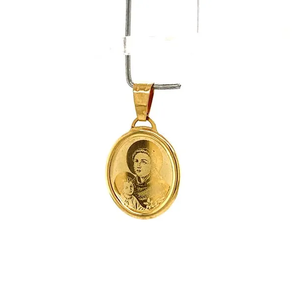 14k Yellow Gold Blessed Mother and Child Medal Arezzo Jewelers Elmwood Park, IL