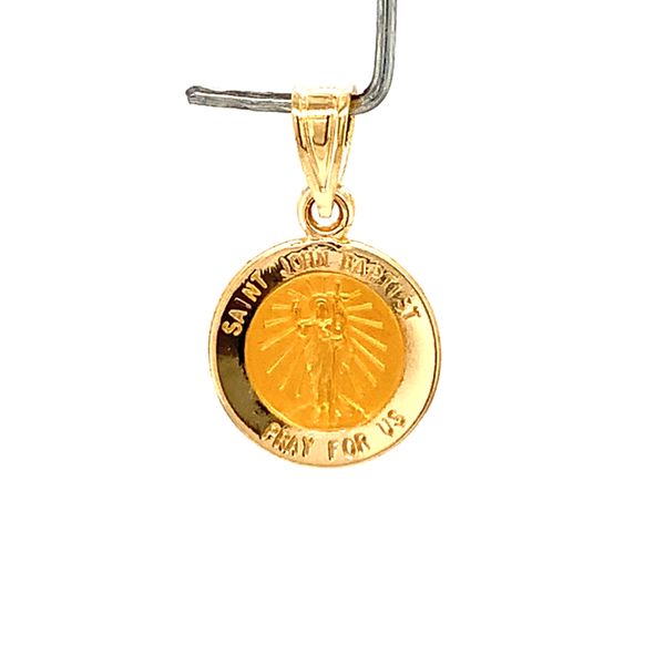 14k Yellow Gold St. John the Baptist Medal Arezzo Jewelers Elmwood Park, IL