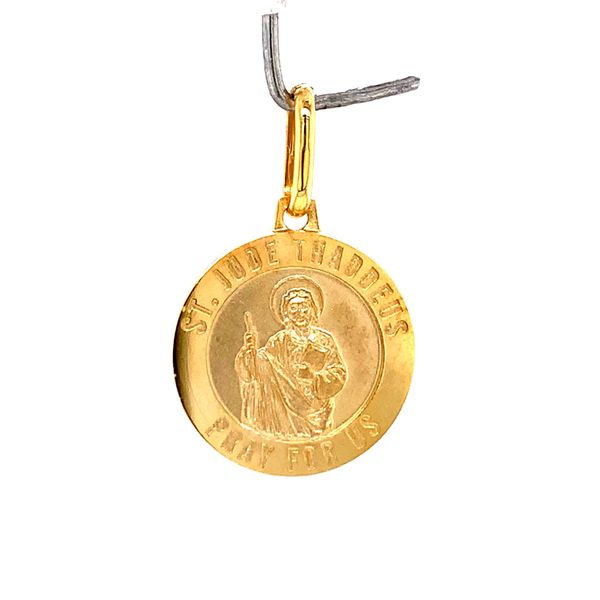 14k Yellow Gold St. Jude Thaddeus Medal Arezzo Jewelers Elmwood Park, IL