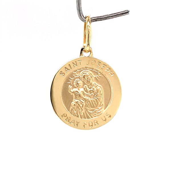 14k Yellow Gold 15mm St. Joseph Medal Image 2 Arezzo Jewelers Elmwood Park, IL