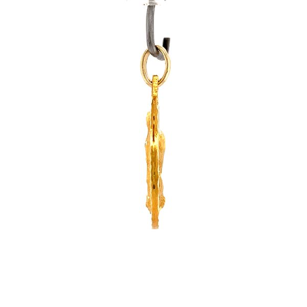 14k Yellow Gold Reversible Jesus & St. Mary Medal Image 4 Arezzo Jewelers Elmwood Park, IL