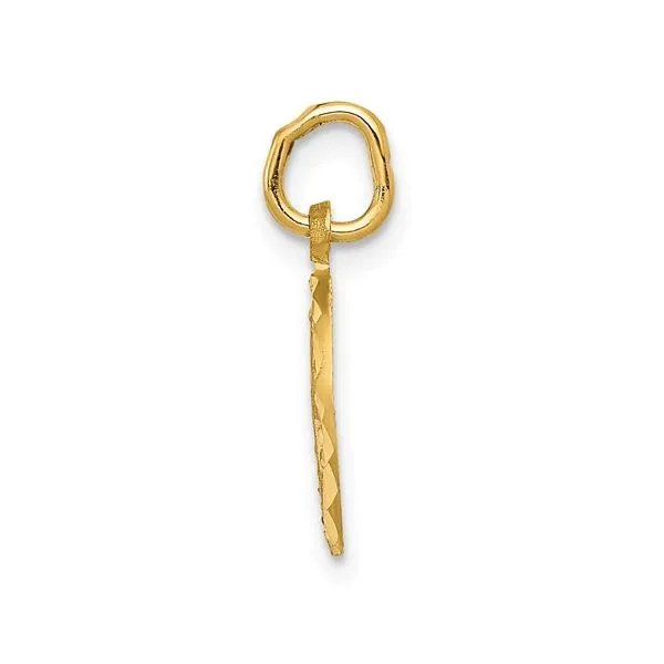 14K Eternal Life Cross in Circle Charm Image 2 Arezzo Jewelers Elmwood Park, IL