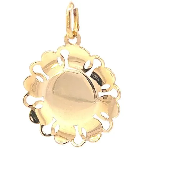 18k Yellow Gold Madonna Medal Image 4 Arezzo Jewelers Elmwood Park, IL