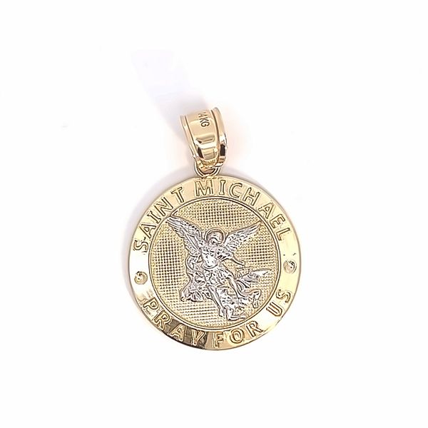 14k Two Tone Fire Fighter Medal Image 5 Arezzo Jewelers Elmwood Park, IL