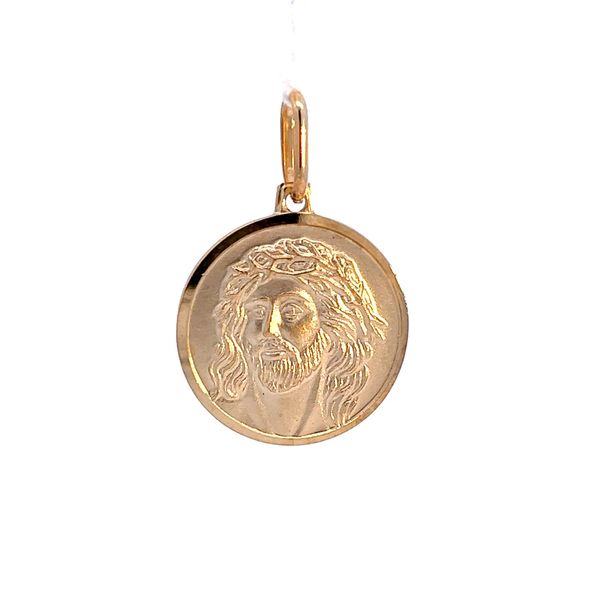 14k Yellow Gold Sculpted Jesus Medal Arezzo Jewelers Elmwood Park, IL