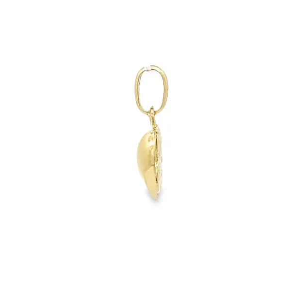14k Yellow Gold Small Virgin Mary and Child Medal Image 3 Arezzo Jewelers Elmwood Park, IL