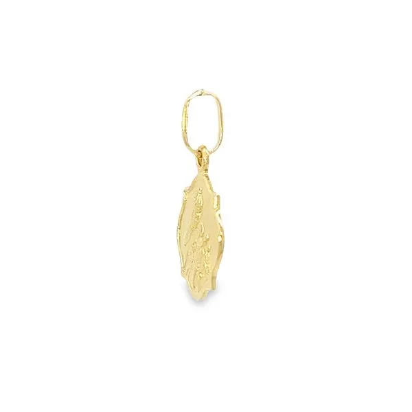 14k Yellow Gold Reversible Sacred Heart and Madonna Medal Image 3 Arezzo Jewelers Elmwood Park, IL