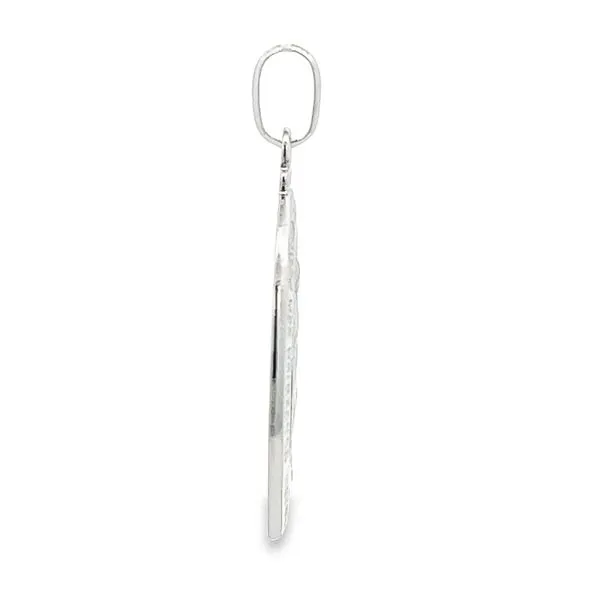 14k White Gold Miraculous Virgin Mary Medal Image 4 Arezzo Jewelers Elmwood Park, IL