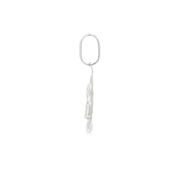 14k White Gold Small Guardian Angel Medal Image 2 Arezzo Jewelers Elmwood Park, IL
