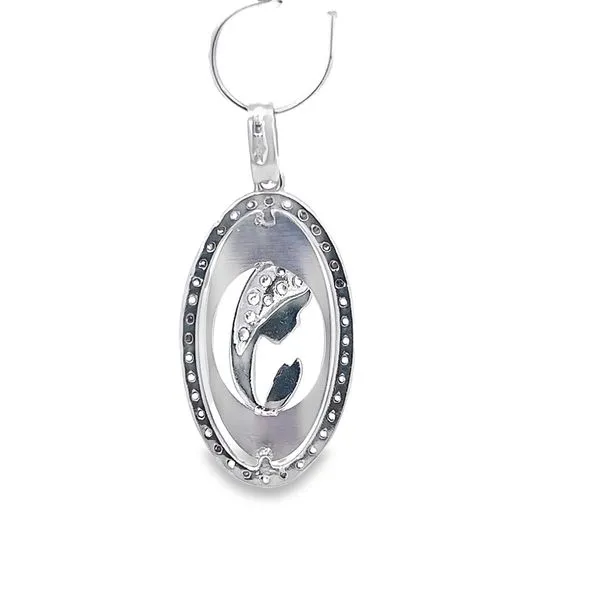 18K White Gold Virgin Mary Medal Image 4 Arezzo Jewelers Elmwood Park, IL