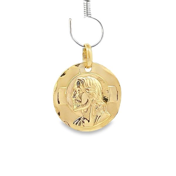 18K Yellow Gold Sculpted Jesus Medal Arezzo Jewelers Elmwood Park, IL
